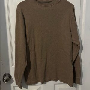 Roundtree & Yorke Tan Cotton Long Sleeve